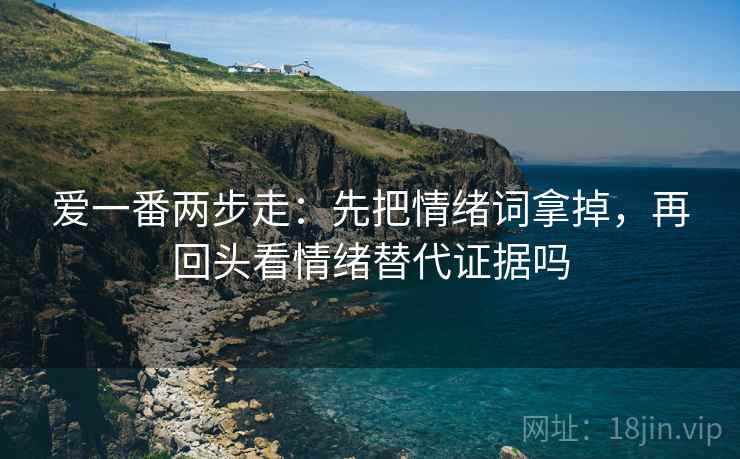 爱一番两步走：先把情绪词拿掉，再回头看情绪替代证据吗