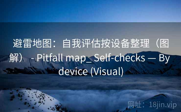 避雷地图：自我评估按设备整理（图解） - Pitfall map_ Self-checks — By device (Visual)